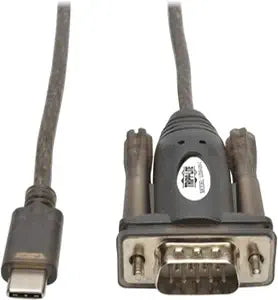 TRIPP LITE USB-C to Serial Adapter Cable, DB9 RS232, Male-to-Male, 5-Foot / 1.52 Meters, USB 2.0, USB Type C to RS-232, Male-to-Male, 3-Year Warranty (U209-005-C)
