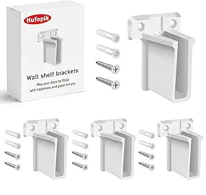 4 Pcs Wire Shelf End Bracket, Designed for Closetmaid Wire Shelving, Wall Mount Brackets for Shelves Closet, Screws Included, Wire Shelf Clips, wall Shelf Brackets, Closet Wire Shelving