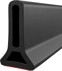 78Inch Collapsible Shower Threshold Water Dam 2" High Shower Barrier Water Stopper 2" Tall Shower Water Guard To Keep Water In Shower Dry And Wet Separation Bathroom Wheelchair Accessible Black