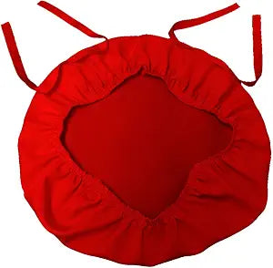 LA Linen Polyester Poplin Chiavari Chair Cushion Cover (4 Pack), Red
