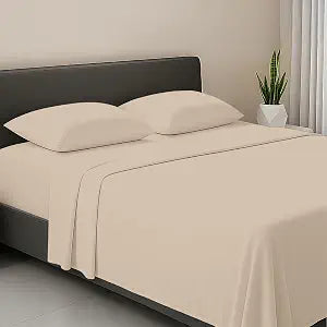 SGI bedding King Size Beige Soft Brushed Luxury Microfiber 4 Piece Sheet Set- Easy Care, Super Soft & Breathable Cool 15" Deep Pocket Fade Wrinkle Stain Resistant