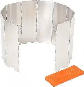 10 Plates Camping Stove Windscreen Folding Stove Windshield with Case