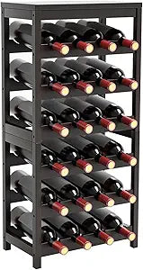Wine Rack Free Standing Floor,6 Tier 24 Bottles Floor Wine Storage Shelves