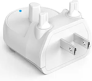 Charger for Oral-B Electric Toothbrush, Compatible with Oral-B io4/io5/io6, Genius 8000/9000, Pro 1000/2000/3000/5000, 3709/3728/3756 | Direct Plug-in Waterproof Outlet Charger Base Hygienic White