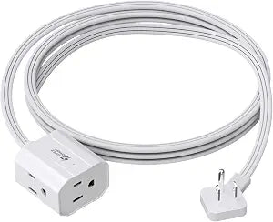 6Ft Extension Cord, SUPERDANNY Mini Flat Plug Power Strip, 13A Indoor