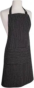 Now Designs Basic Apron - Black Pinstripe