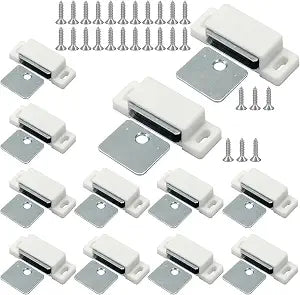 12Pcs Cabinet Door Magnets Catch, White