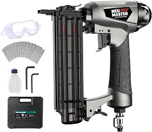 NEU MASTER Brad Nailer, Pneumatic 18 Gauge Nail Gun, Adjustable Drive Depth