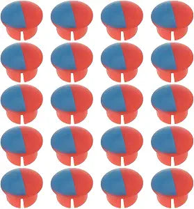 20pcs Faucet Indicators Handle Hot and Cold Water Signs Red and Blue Labels Kitchen Bathroom Sinks Faucets Cover Signs Suitable for 6.7mm Water Faucet Holes(Red, Blue)
