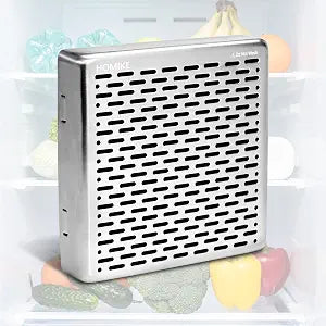 Refrigerator Deodorizer,10 Years Long Fridge Odor Eliminator,Car Air Freshener,Closet Odor Absorber,Outperforms Baking Soda and Bamboo Air Purifying BagsStainless Steel