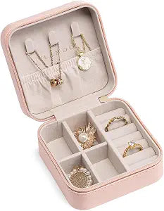 VLANDO Travel Jewelry Case, Compact Design, Necklace Hook, Anti-Tangle