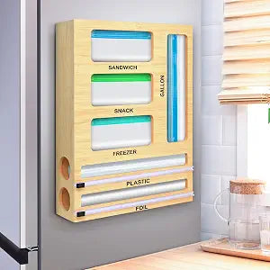 MSJGA Magnetic Food Bag Storage Organizer for Drawer or Refrigerator