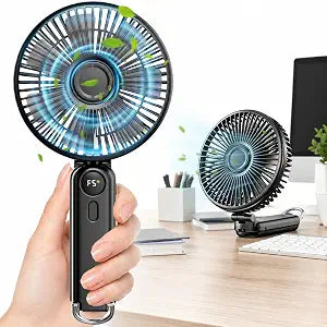 Portable Handheld Fan, 10000mAh Rechargeable 6-Inch Personal Fan for Travel