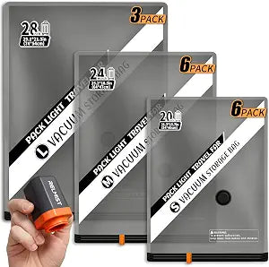 15 Pack Travel Vacuum Storage Bags with Portable Cordless Electric Pump