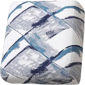 Fuloon Sofa Cushion Covers, Stretch Printed Seat Cushion Cover Couch Seat Slipcovers Washable Furniture Protector for Armchair Loveseat Sofa (Blue, 3 PCS)