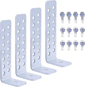 4 Pack Hurricane Condenser Tie Down Bracket Kit hot-dip galvanising Steel Mounting Brackets for A/C Compressors Weather-Resistant Mounting Hardware for Hurricane & High Wind Zones