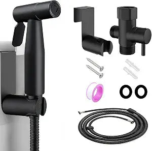 Handheld Bidet Sprayer for Toilet, Adjustable Stainless Steel Bathroom Bidet Sprayer Attachment Set with Hose for Baby Cloth Diaper, Leakproof High Pressure Toilet Muslim Shower Jet