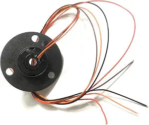 Taidacent Hollow Electrical Slip Ring - Rotary Contact 2/4/6/12 Road Collector, Conductive Electric Motor Rotating Connector (4 Wire 2A, Inner Hole 5mm, Outer Diameter 22mm)