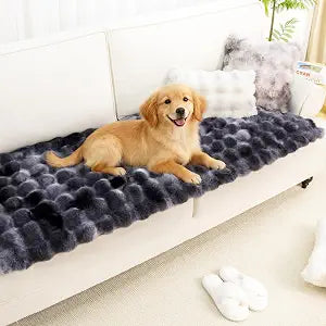 Dog Couch Covers for Sofa Washable, Pet Sofa Covers Slipcover Non-Slip Soft Thick Fuzzy Mat for Cats Dogs, Pet Friendly Couch Protector for Car, Cushion Furniture, Loveseat, Black, 27.6"x59.1"