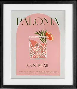 Stylish Retro Paloma, 13 x 16 Inch Framed Print Under Glass