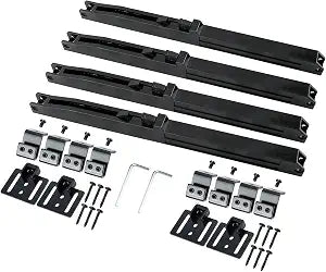 RealPlus 4pcs Barn Door Soft Close Mechanism Spring Buffer Damper Sliding Barn Door Hardware for Door Weight 70-160 Pounds, Adjustable Actuators One Way Operation Door Stopper