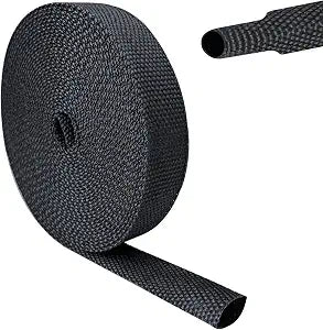 Heat Shrink Wire Loom, 20FT-3/8 Inch 2:1 Nylon Fabric Tubing