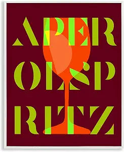 Aperol Spritz Kitchen Cocktail, 16 x 20 Inch Framed Gicle Print