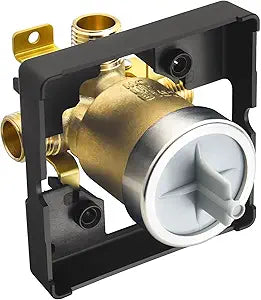 RJDIBAN Shower Valve for Delta R10000-UNBXHF, 3 Port 1/2 Inch Connection 1-Pack, R10000 Valve Kit Compatible with Delta MultiChoice 13 14 17 17T Shower Trim, High Flow Brass Construction Without Stops