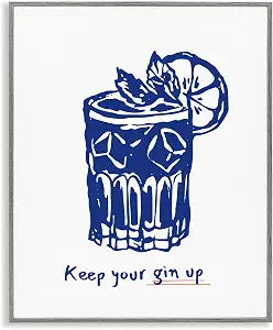 Keep Your Gin Up Cocktail Fruit, 16 x 20 Inch Framed Gicle Print