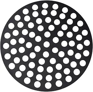 8 Inch Cast Iron Drain Cover, Replacement Round Floor Drain Grate, Optimal Water Flow Strainer, for Bathroom or Outdoor Lawn Drainage, Black