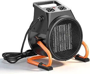 VEVOR Greenhouse Heater, 1500W Electric PTC Space Heater with Fan, Low & High Heat Modes, 15 Adjustable Angle, Overheat Protection, Portable for Grow Tent, Small Greenhouse, Flower Room, Home Office