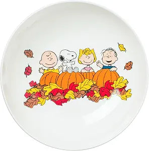 Silver Buffalo Peanuts Suddenly Fall, Ceramic Pasta Bowl, 9in