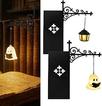 Bookshelf Lantern Library Mini Bookshelf Lamp,Mini Nook Light for Bookshelf