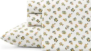 Ivellow Yellow Floral King Sheet Set - 4pc Mustard Flower Printed Bedding
