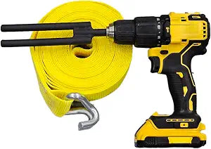Ratchet Strap Wrapper, Winder, Roller, Power Tool Drill Attachment, Accessory Drillbit Cargo Tiedown Rapper for Turcks & Trailers Makes for a Great Gift