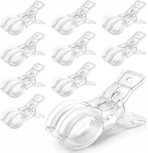 Putros 10 Pack Balloon Arch Clips 3.5 Inch Clear Spring Clamps for Backdrop