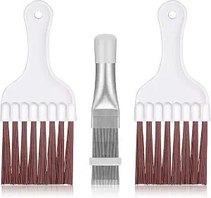Boao 3 Pieces Air Conditioner Condenser Fin Comb Cleaning Brush Stainless Steel Coil Cleaner Refrigerator Coil Cleaning Whisk Brush Evaporator Radiator Repair Tool(Simple)