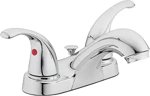 Aqua Vista Two-Handle Centerset Bathroom Sink Faucet, Chrome
