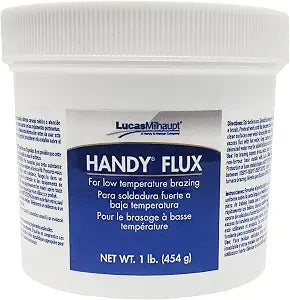 Handy Flux Paste - Professional Solder for Jewelry, Gold, Silver, Copper, Brass, Steel - High Heat, Strong Bond, Easy Cleanup after Soldering - 1 Lb Jar