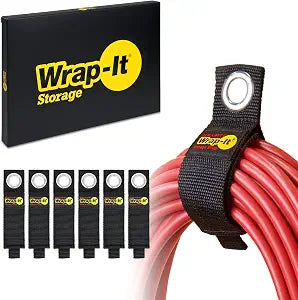 Heavy-Duty Wrap-It Storage Straps, 10-inch (6 Pack)