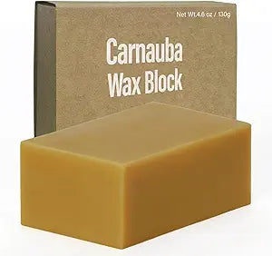 Carnauba Wax for Wood, Pure Carnauba Hard Wax Bar - for Rotary Buffing Wheel & High Gloss Polishing - 3.5" x 2" x 1.4" (4.6 oz)