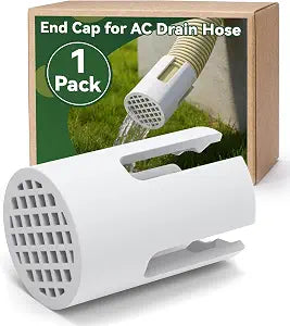Flehomo Universal End Cap for Air Conditioner Mini Split Drain Hose, Easy Installation Mesh Screen Cap, Mini Split Drain Hose Mesh Guard Prenvent Leave & Debris, 1 Pack