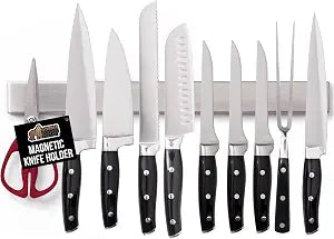 GORILLA GRIP 304 Stainless Steel Magnetic Knife Holder Strip, 18 Inch