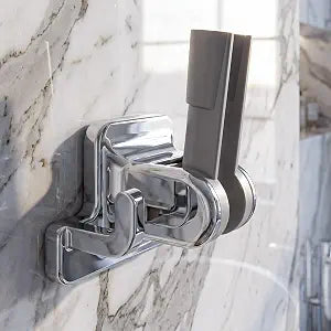 Adjustable Shower Head Holder, Showerhead Bracket with Sticky Pad