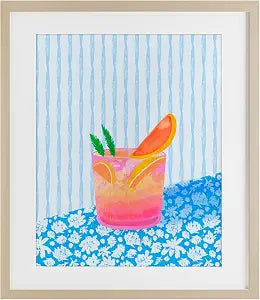 Tequila Spritz Still Life Kitchen, 13 x 16 Inch Framed Print Under Glass