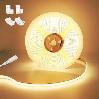 COB Light Strip, Warm White 3000K, 24V 16.4 ft CRI 93+