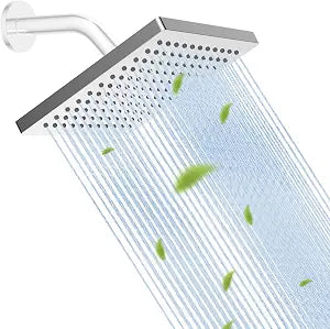 Hibbent cUPC Certified Thickness Metal 8'' Square Rain Shower Head, Chrome
