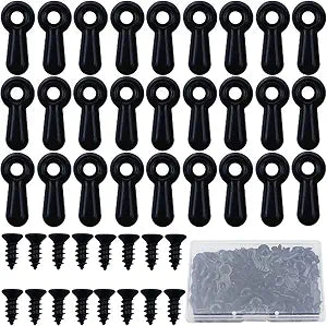 Picture Frame Turn Button Fasteners Set - 100 Pieces Picture Frame Hardware Backing Clips Photo Frame Hardware Clips with 100 Pieces Screws for Craft, Hanging Pictures, Photos