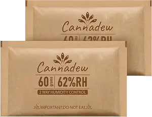 62% RH Two-Way Humidity Control Packs, 60g (6 Pack) Large Size, Kraft Paper Wrapped Moisture Balancer for Airtight Jars, Storage Bags & Containers
