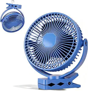 10000mAh Portable Clip on Fan, 8-Inch Rechargeable Stroller Car Fan